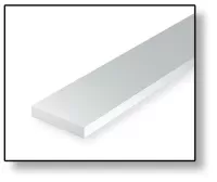 EG114 - .015" X .080" OPAQUE WHITE POLYSTYRENE STRIP